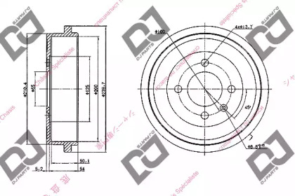 Тормозный барабан DJ PARTS BR1061